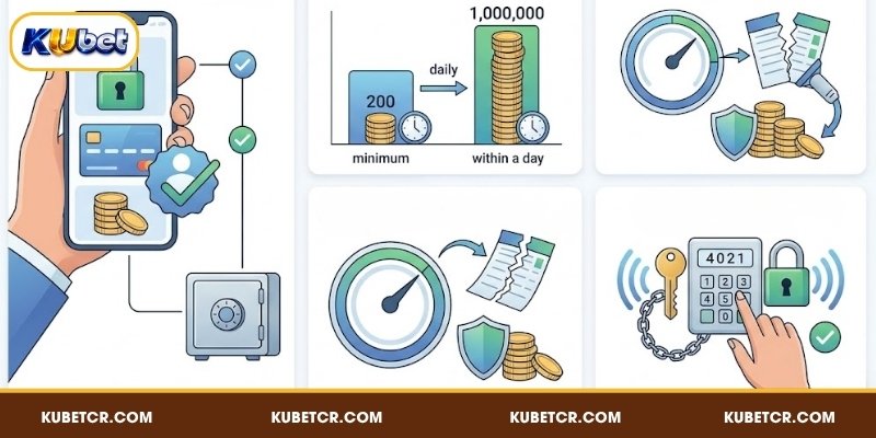 Rút Tiền KUBET Nhanh Chóng Chỉ 10-30 Phút Về Tài Khoản 2 Các yêu cầu quan trọng để rút tiền KUBET thành công ngay từ lần đầu