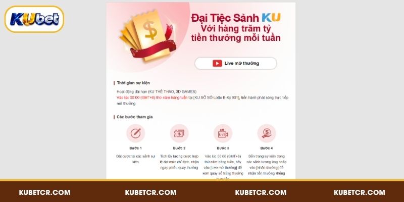 Quay Thưởng Tuần KUBET Nhận Hàng Trăm Tỷ Về Tài Khoản 2 Điều khoản áp dụng cho chương trình quay thưởng tuần KUBET