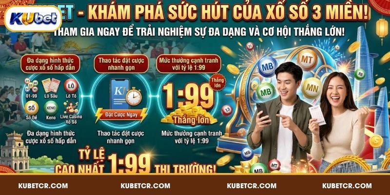 Xổ Số 3 Miền KUBET - Thử Vận May Và Nhận Thưởng Cực Sốc 3 Khám phá sức hút của xổ số 3 miền KUBET