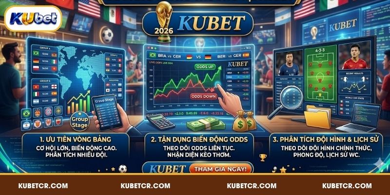 Soi Kèo World Cup 2026 Chuyên Gia - Dự Đoán KUBET 4 Mẹo soi kèo WC 2026 dễ dàng trúng thưởng tại KUBET