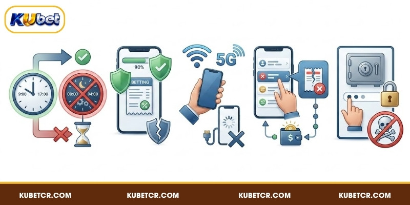 Rút Tiền KUBET Nhanh Chóng Chỉ 10-30 Phút Về Tài Khoản 5 Những lưu ý cần biết để hạn chế lỗi treo lệnh rút tiền KUBET