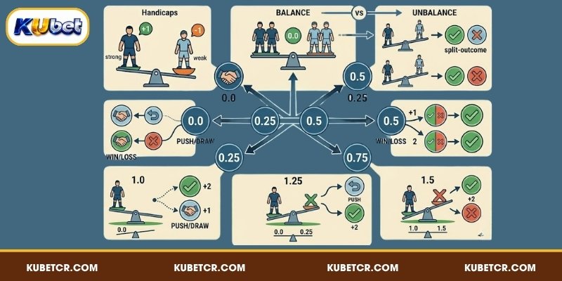 Thuật ngữ cá độ bóng đá trong kèo chấp Handicap