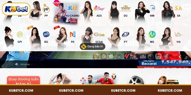 KUBET Casino - Siêu Phẩm Hấp Dẫn, Xuống Tiền Là Thắng 5 Tổng hợp sảnh Casino hấp dẫn trên KUBET