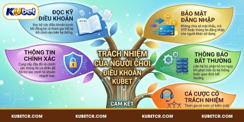Điều Khoản Điều Kiện KUBET - Thông Tin Quan Trọng Cần Lưu Ý 5 Trách nhiệm của người chơi trong điều khoản điều kiện KUBET